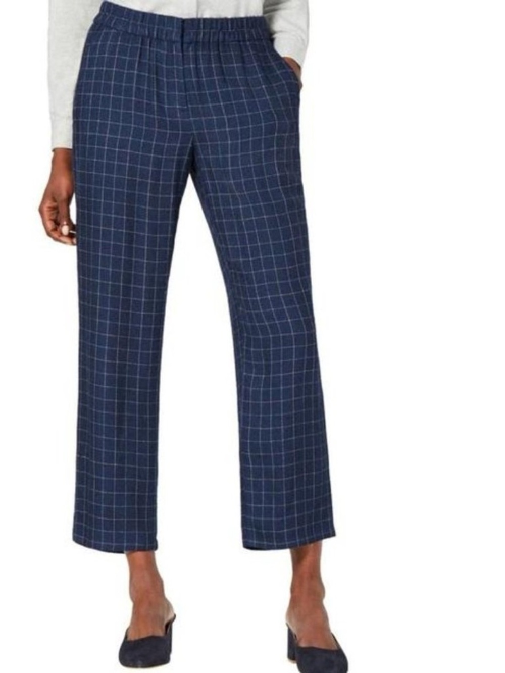 Eileen Fisher Tussah silk crop pant